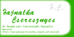 hajnalka cseresznyes business card