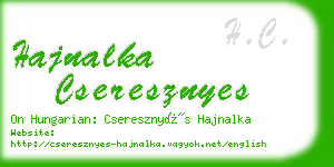 hajnalka cseresznyes business card